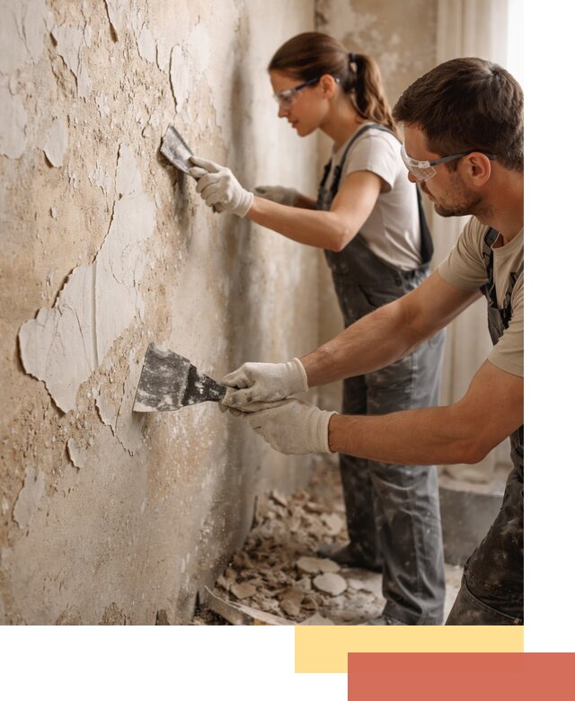 Снятие старой шпаклевки и подготовка поверхностей в Ханты-Мансийске