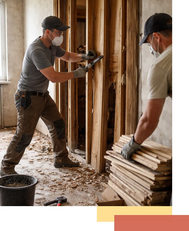 Демонтаж деревянных перегородок в Ханты-Мансийске быстро и аккуратно