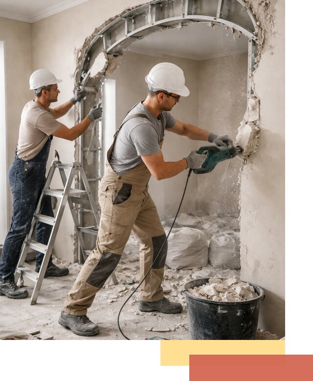 Демонтаж гипсокартонной арки в Ханты-Мансийске быстро и аккуратно