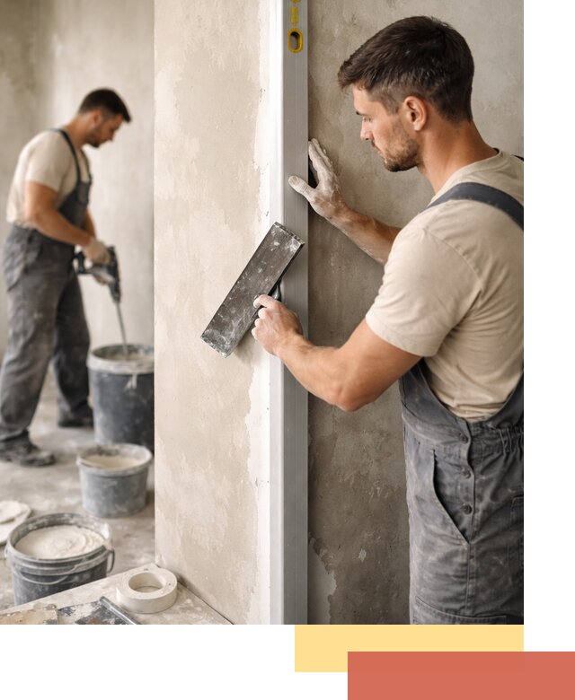 Выведение углов стен в Ханты-Мансийске: монтаж и оштукатуривание