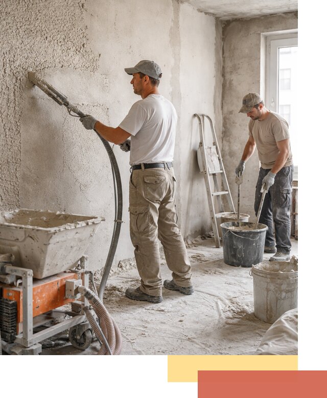 Машинная штукатурка стен в Ханты-Мансийске — быстро и качественно