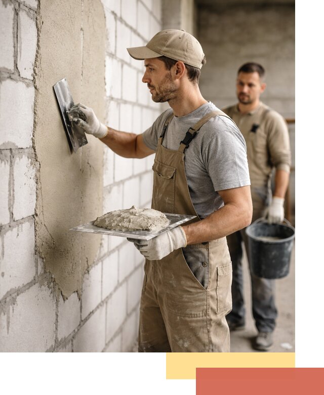 Штукатурка стен из газобетона в Ханты-Мансийске под ключ