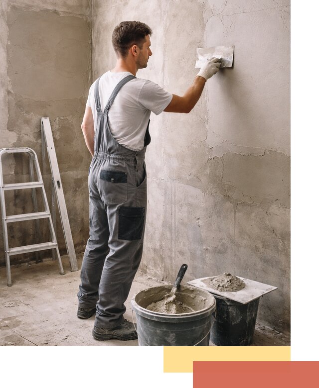 Штукатурка стен в ванной под ключ в Ханты-Мансийске