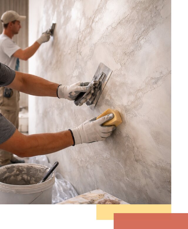 Декоративная штукатурка под мрамор в Ханты-Мансийске для стен и потолков