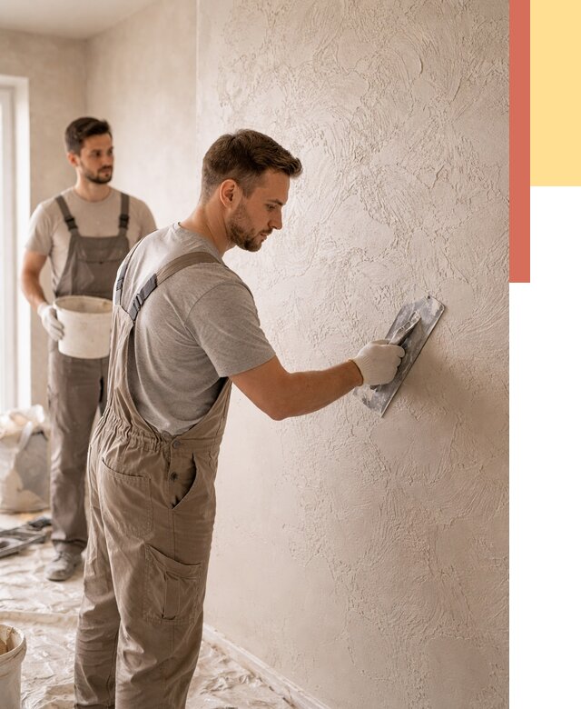 Фактурная штукатурка стен в Ханты-Мансийске от 4288 руб./м² — заказать под ключ | ОТДЕЛОЧНИК-Хнт