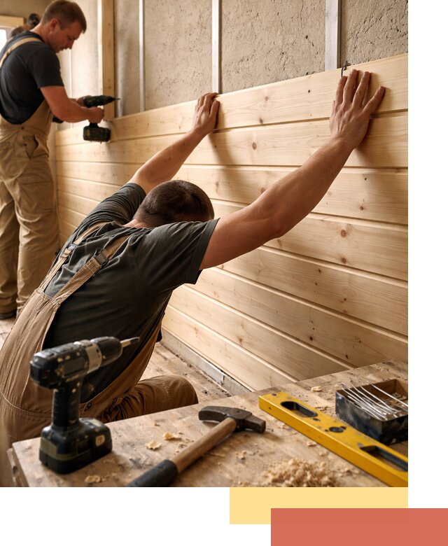 Монтаж деревянной вагонки на стены в Ханты-Мансийске быстро и качественно