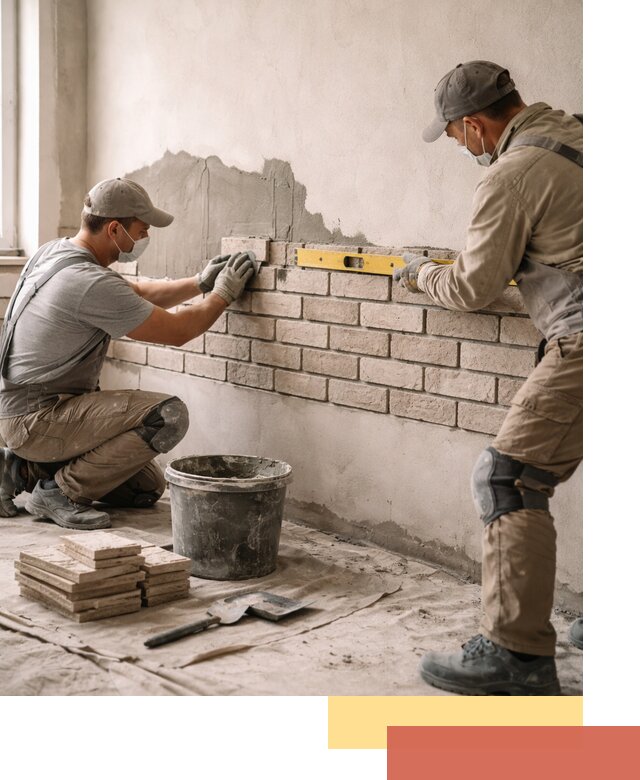 Монтаж декоративного кирпича профессионально в Ханты-Мансийске