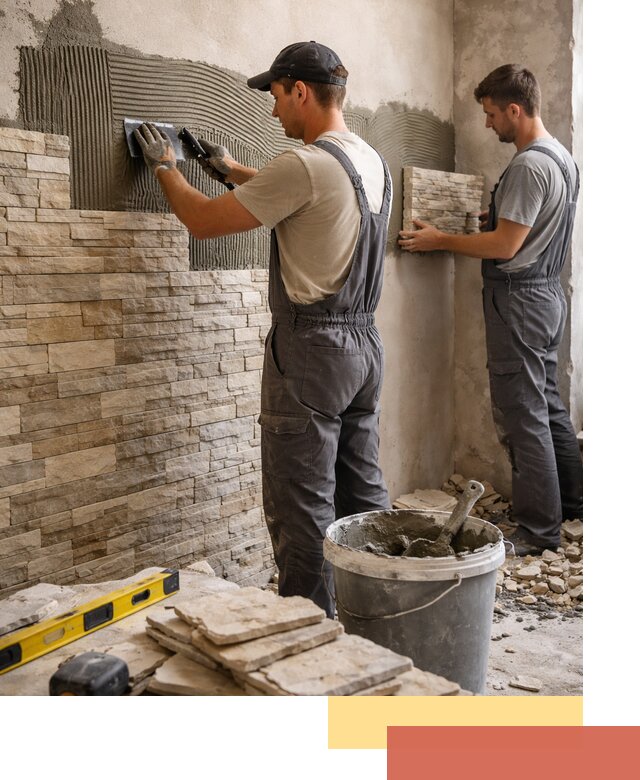 Монтаж искусственного камня в Ханты-Мансийске — облицовка стен и фасадов