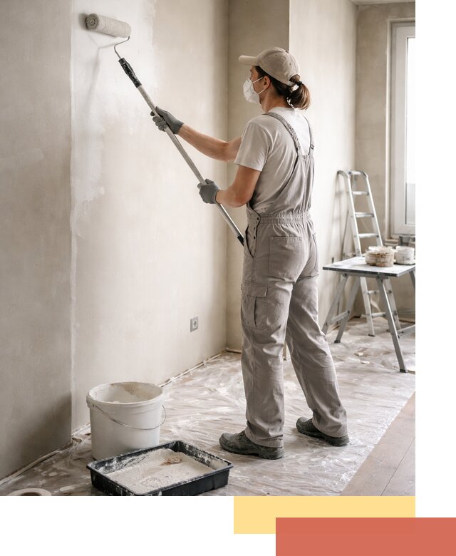 Покраска перегородок из гипсокартона в Ханты-Мансийске качественно и недорого