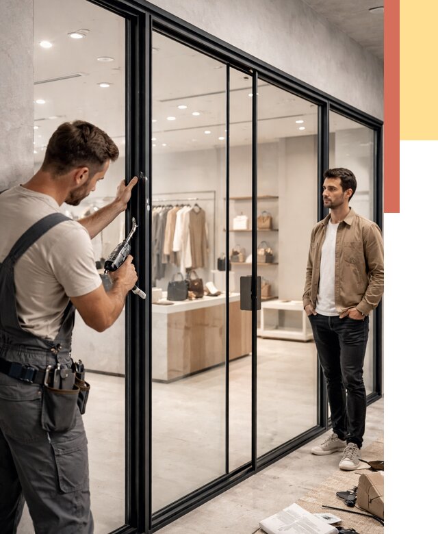 Стеклянные перегородки для магазинов в Ханты-Мансийске от 8371 руб. под ключ | ОТДЕЛОЧНИК-Хнт