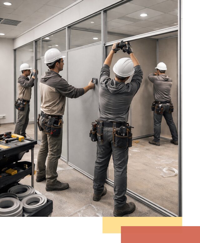 Мобильные офисные перегородки под ключ в Ханты-Мансийске