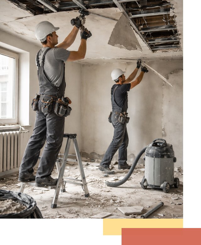 Демонтаж гипсокартонного потолка в Ханты-Мансийске быстро и аккуратно