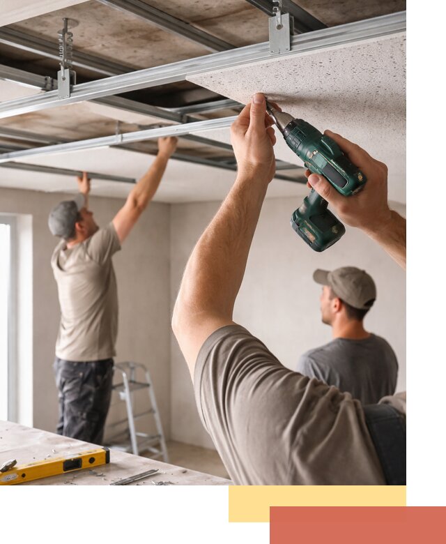 Монтаж акустического потолка в Ханты-Мансийске под ключ