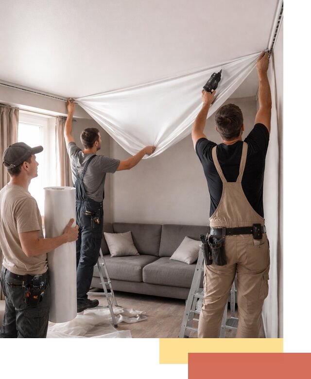 Монтаж сатинового натяжного потолка в Ханты-Мансийске качественно и быстро