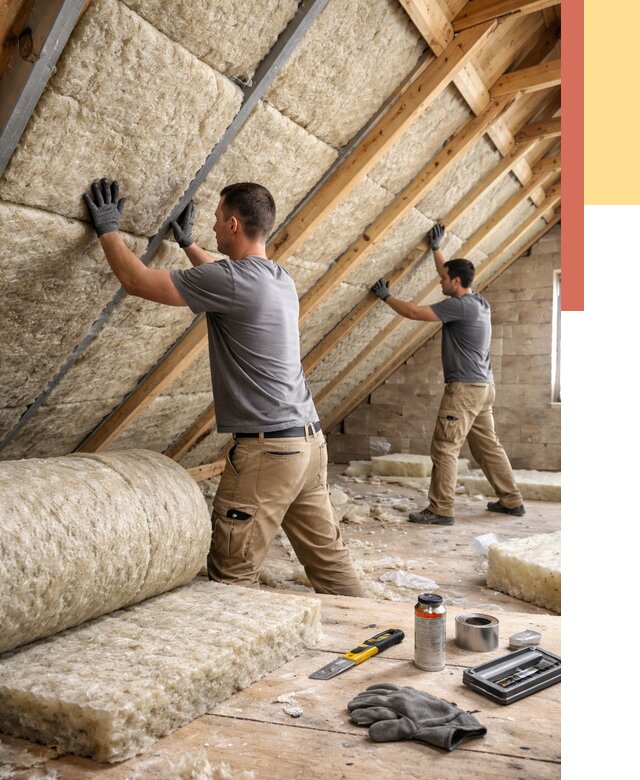 Утепление потолка минватой в Ханты-Мансийске от 1480 руб. — быстро и недорого | ОТДЕЛОЧНИК-Хнт